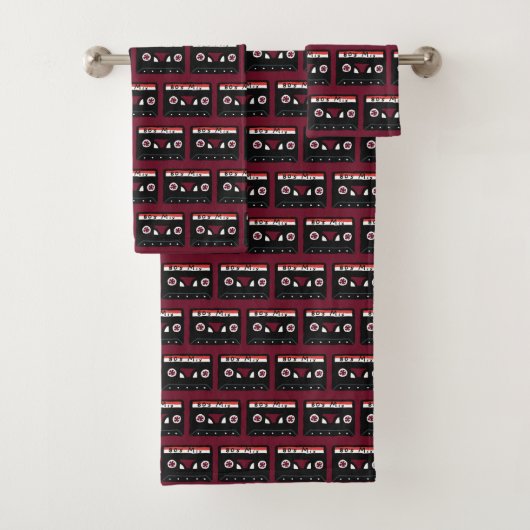 Cassette Tapes Bath Towels Badhandtuch Set (Insitu)