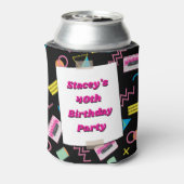 Cassette Tapes Eighties 80's 40th Birthday Photo Dosenkühler (Kanne Rückseite)