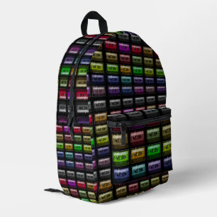 CASSETTE TAPES RETRO MUSIC LOVER BEDRUCKTER RUCKSACK