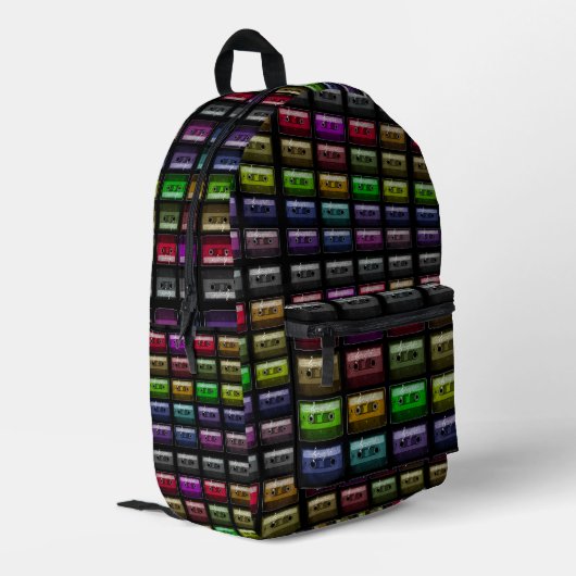 CASSETTE TAPES RETRO MUSIC LOVER BEDRUCKTER RUCKSACK (Rückseitige Ecke links)