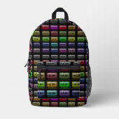 CASSETTE TAPES RETRO MUSIC LOVER BEDRUCKTER RUCKSACK (Vorderseite)