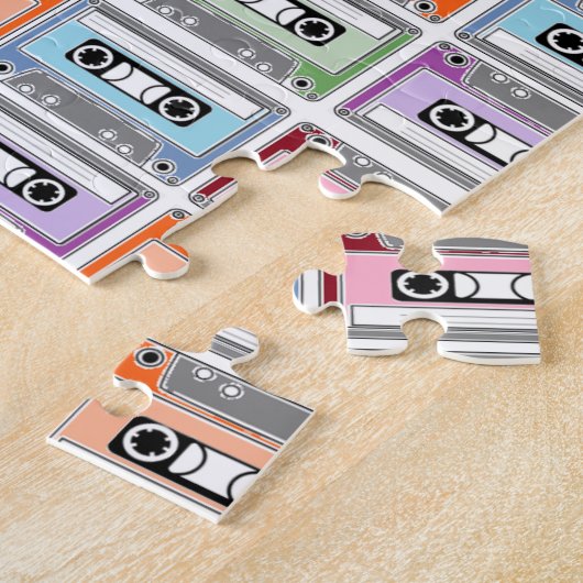 Cassette Tapes Retro Pattern Puzzle (Seite)