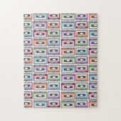 Cassette Tapes Retro Pattern Puzzle (Vertikal)