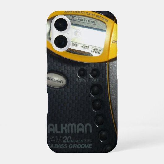 Cassette Walkman iPhone 16 Hülle (Rückseite)