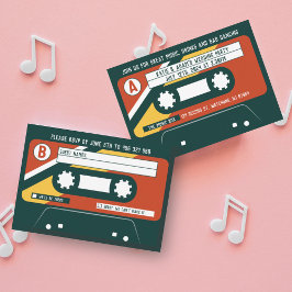 CASSETTE WEDD INVITATION RSVP CARD MITTEILUNGSKARTE
