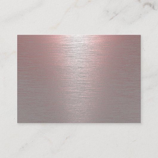 Cassette Wedding Song Anfrage rosa Metallic Beilag Begleitkarte (Rückseite)