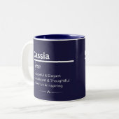 Cassia Personalized Name Coffee Mug Zweifarbige Tasse (Vorderseite Links)