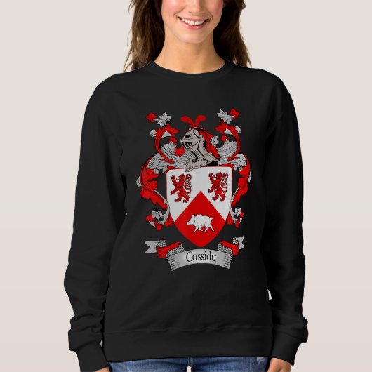Cassidy Coat of Arms Cassidy Surname Familienwappe Sweatshirt (Vorderseite)