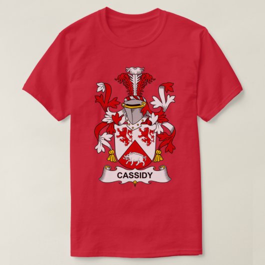 Cassidy Coat of Arms Family Crest  T-Shirt (Design vorne)