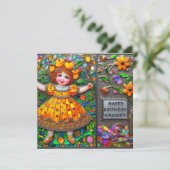 CASSIDY ~ Happy Birthday ~ Blume ~ (Stehend Vorderseite)