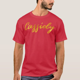 Cassidy Name Handschrift in Imitaten Goldbriefe T-Shirt