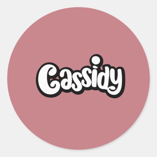 Cassidy Name Stickers (Vorderseite)