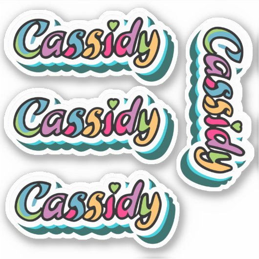 Cassidy Name Stickers Aufkleber (Vorderseite)