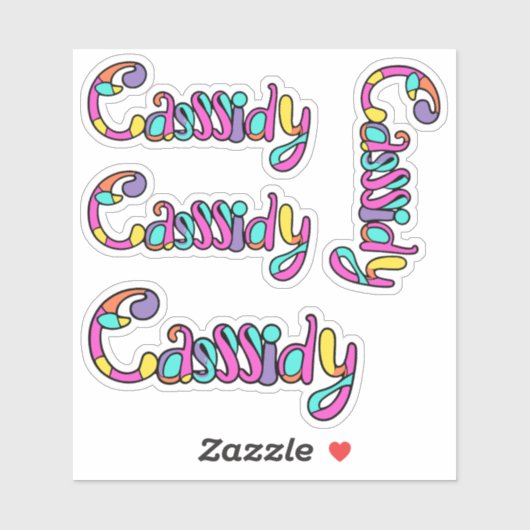Cassidy Name Stickers Aufkleber (Blatt)