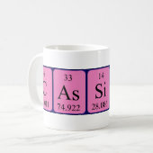 Cassidy Namen-Tasse periodischer Tabelle Kaffeetasse (Vorderseite Links)