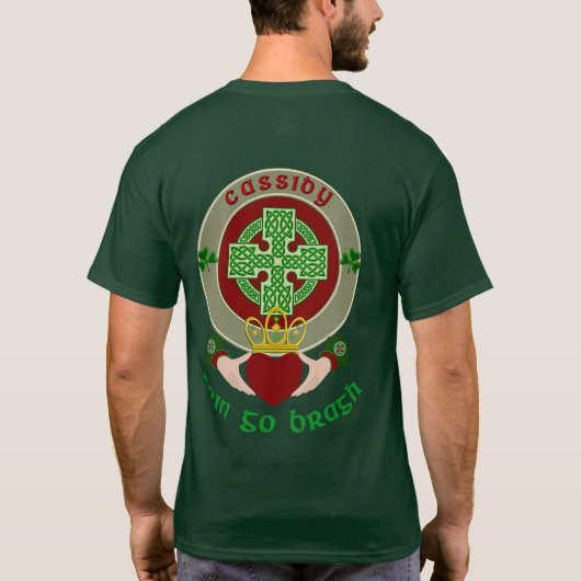 Cassidy/O'Cassidy Celtic Cross w/Claddagh T-Shirt (Rückseite)