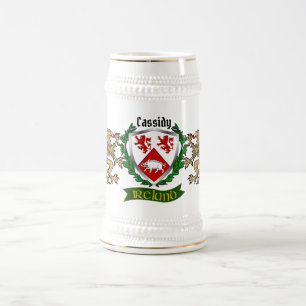 Cassidy/O'Cassidy Irischer Schild Personalisiert Bierglas