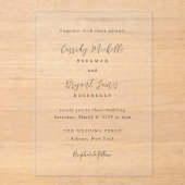 Cassidy Traditionelle Hochzeit Acryleinladungen (Vorderseite)