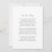 Cassidy Traditionelle Hochzeit Einladung (Rückseite)