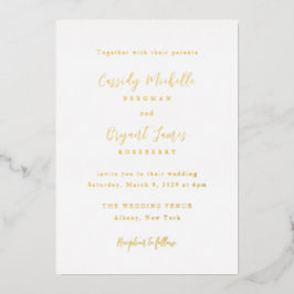 Cassidy Traditionelle Hochzeit Folieneinladung