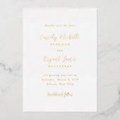 Cassidy Traditionelle Hochzeit Save the Date Folieneinladung (Vorderseite)