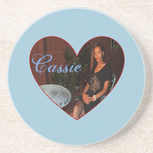 Cassie-Herz-Untersetzer Sandstein Untersetzer (Vorne)