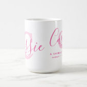Cassie Name Bedeutung und monogramm rosa Text Kaffeetasse (Mittel)