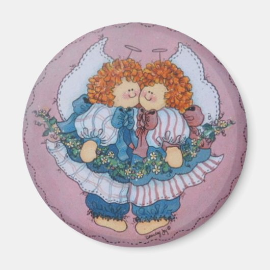 Cassie und Clarissa Twins Angel Magnet (Vorne)