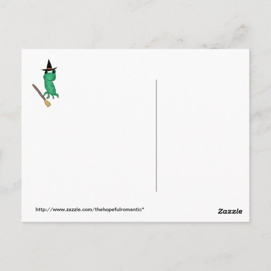 Cassie's Halloween Frog Postkarte (Rückseite)