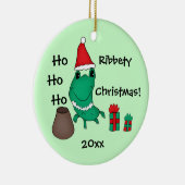 Cassie's niedlicher Weihnachtsfrosch Keramikornament (Rechts)