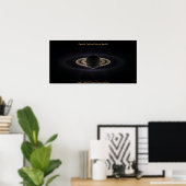 Cassini Catches Saturn Backlit Poster (Heimbüro)