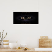 Cassini Catches Saturn Backlit Poster (Küche)