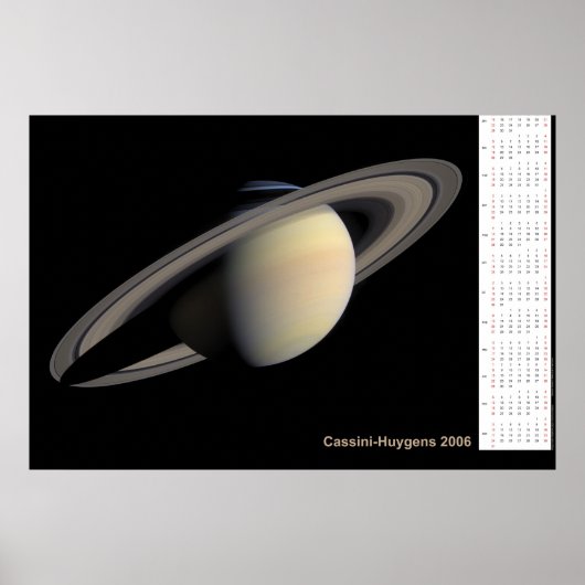 Cassini-Huygens 2006 Kalender Poster (Vorne)