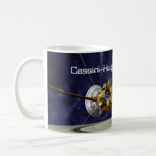 Cassini Huygens Saturn Mission Spacecraft Kaffeetasse (Links)