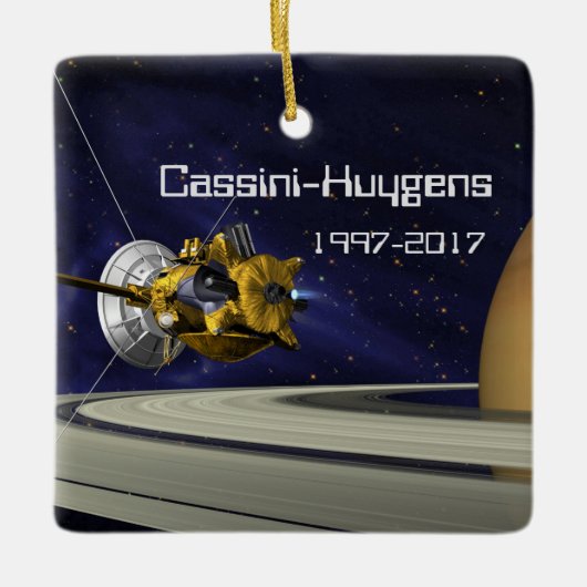 Cassini Huygens Saturn Mission Spacecraft Keramikornament (Vorderseite)