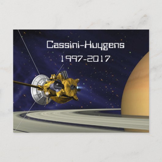 Cassini Huygens Saturn Mission Spacecraft Postkarte (Vorderseite)