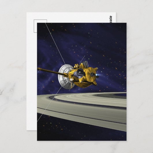 Cassini Saturn Orbit Insertion Postkarte (Vorne/Hinten)