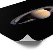 Cassini View of Saturn Space NASA Poster (Ecke)