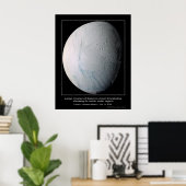 CassiniMission-Enceladusstripes_ca Poster (Heimbüro)