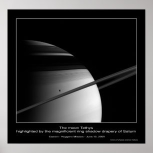 CassiniMission-TethysRingShadow_ca Poster