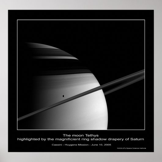 CassiniMission-TethysRingShadow_ca Poster (Vorne)