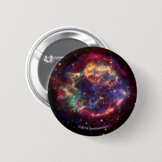 Cassiopeia A in vielen Farben Button (Vorne & Hinten)