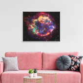 Cassiopeia A in vielen Farben Leinwanddruck (Insitu (Wohnzimmer))