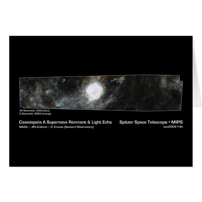 Cassiopeia A Supernova Remnant & Light Echo NASA (Vorderseite (Horizontal))