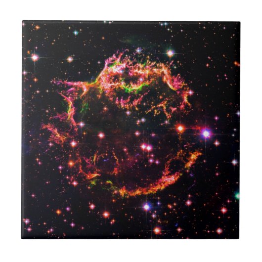 Cassiopeia Ein Nebula Supernova Remnant Space Foto Fliese (Vorderseite)