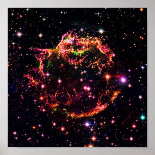 Cassiopeia Ein Nebula Supernova Remnant Space Foto Poster (Vorne)