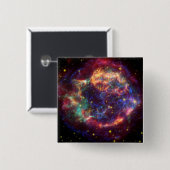 Cassiopeia Eine Supernova Button (Vorne & Hinten)