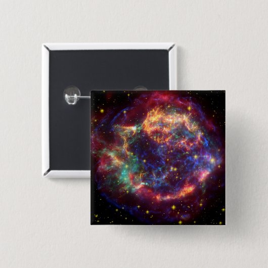 Cassiopeia Eine Supernova Button (Vorne & Hinten)