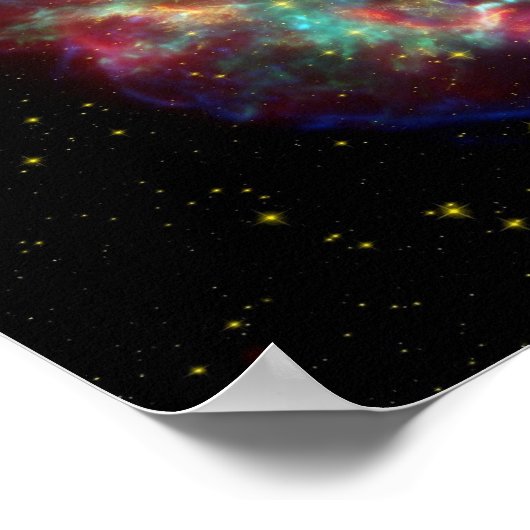 Cassiopeia Galaxy Supernova Rest Poster (Ecke)