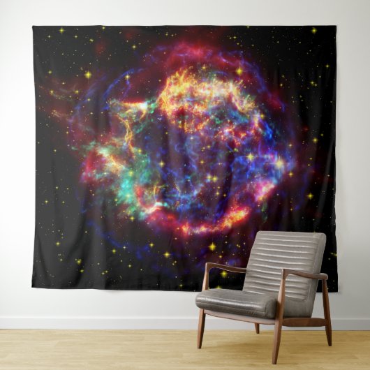 Cassiopeia Galaxy Supernova Rest Wandteppich (Beispiel (Horizontal))
